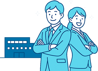 地域密着の製造業を表現した株式会社アルファの採用ページ用イラスト